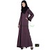 Front open Abaya- Burgundy Front open Abaya- Burgundy